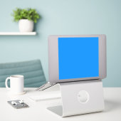 Azurblau (Vollfarbe) Aufkleber (Laptop auf Schreibtisch)