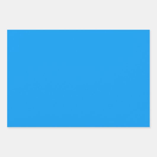 Azurblau (Vollfarbe)  Geschenkpapier Set (Vorderseite 3)