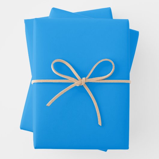 Azurblau (Vollfarbe)  Geschenkpapier Set (Beispiel)