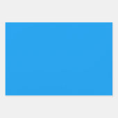 Azurblau (Vollfarbe)  Geschenkpapier Set (Vorderseite)