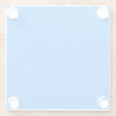Azurblau (Vollfarbe) Glasuntersetzer (Rückseite)