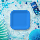 Azurblau (Vollfarbe) Pappteller (Party)