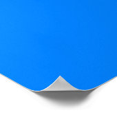 Azurblau (Vollfarbe) Poster (Ecke)