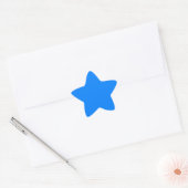 Azurblau (Vollfarbe) Stern-Aufkleber (Umschlag)
