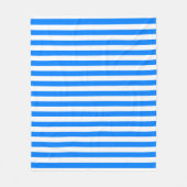 Azurblau-weiße Streifen Fleecedecke (Vorderseite)