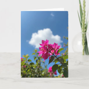 Azurblaue Florale Schönheitskarte Karte