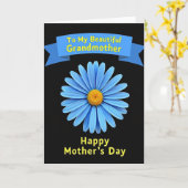 Azurblaue Gänseblümchen Muttertagskarte Karte (Gelbe Blume)