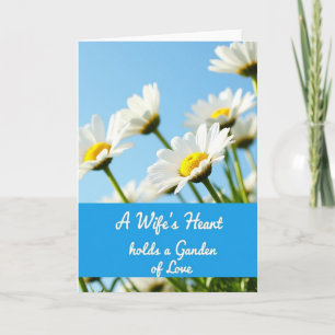 Azurblaue Himmel Gänseblümchen Mutter Karte