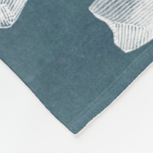 Azurblaue Koralle I Fleecedecke (Ecke)