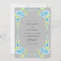 Azurblaue Schieferblatt-Hochzeit