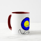 Azurblaue Sonnen-Tasse Tasse (Vorderseite Links)