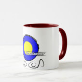 Azurblaue Sonnen-Tasse Tasse (VorderseiteRechts)