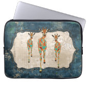 Azurblaue u. bernsteinfarbige laptopschutzhülle (Vorderseite)