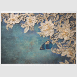Azurblaue Verlockung, Schmetterling-Patina & besti Seidenpapier