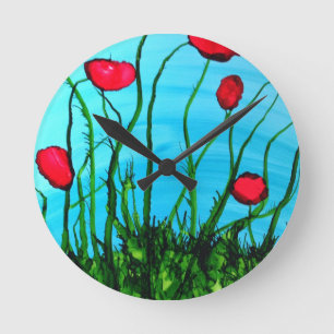 Azurblaue Wanduhr