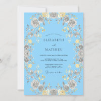 Azurblaue zeitlose Rosenhochzeit