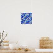 Azurblaue zerknitterte Textur Poster (Küche)