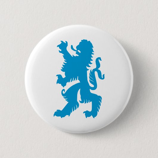 Azurblauer Bayerischer Löwe Button (Vorderseite)