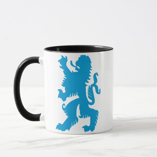 Azurblauer Bayerischer Löwe Tasse (Links)