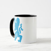 Azurblauer Bayerischer Löwe Tasse (Vorderseite Links)