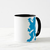 Azurblauer Bayerischer Löwe Tasse (VorderseiteRechts)