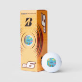 Azurblauer Goldmarmor Golfball (Verpackungen)