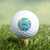 Azurblauer Goldmarmor Golfball (Insitu T-Shirt)