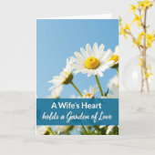 Azurblauer Himmel Florale Frau Karte (Gelbe Blume)