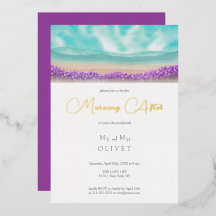 azurblauer Küste nach dem blühenden Morgen