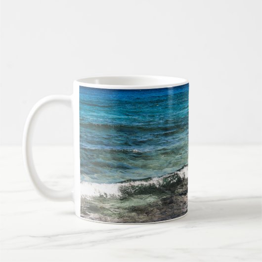 Azurblauer Ozean Kaffeetasse (Links)