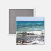 Azurblauer Ozean Magnet (Vorderseite/Rückseite)