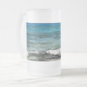 Azurblauer Ozean Mattglas Bierglas (Vorderseite Links)