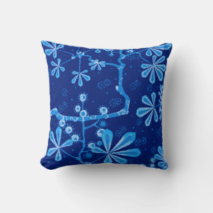 Azurblaues Frost-Blumethrow-Kissen Kissen