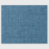 Azurblaues Leinen Geschenkpapier (Flach)
