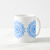 Azurblaues Mandala Kaffeetasse (VorderseiteRechts)