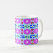 Azurblüten-Kaleidoskop Kaffeetasse (VorderseiteRechts)