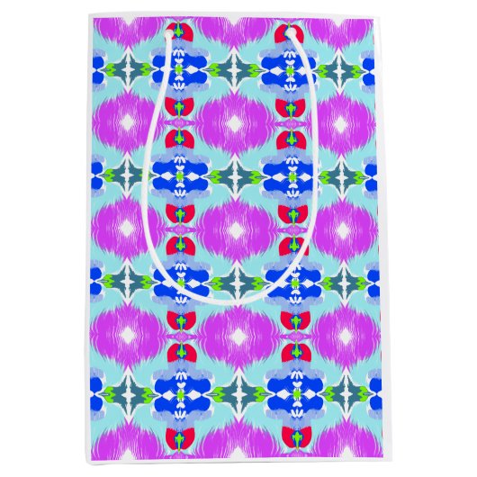 Azurblüten-Kaleidoskop Mittlere Geschenktüte (Vorderseite)