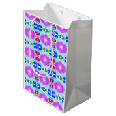 Azurblüten-Kaleidoskop Mittlere Geschenktüte (Rückseite Schrägansicht)