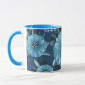 Azurblüten: Lebhaftes blaues Muster Tasse (Links)