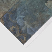 Azure Allure Patchwork Elegance, Blau mischt Seidenpapier (Ausschnitt)