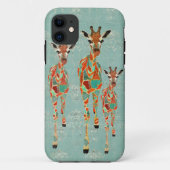 Azure & Amber Giraffes iPhone Case (Rückseite)