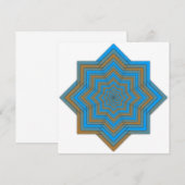 Azure and Ember Star Einladung (Vorne/Hinten)