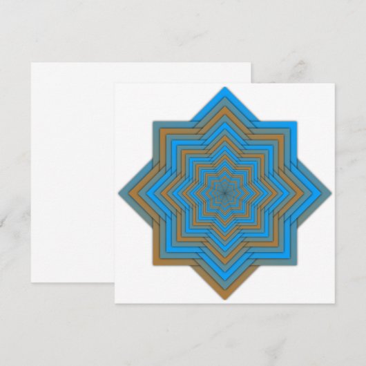 Azure and Ember Star Einladung (Vorne/Hinten)