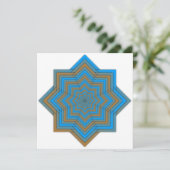 Azure and Ember Star Einladung (Stehend Vorderseite)