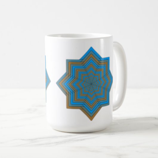 Azure and Ember Star Kaffeetasse (VorderseiteRechts)