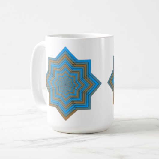 Azure and Ember Star Kaffeetasse (Vorderseite Links)
