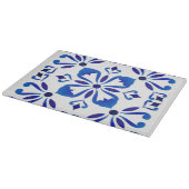 Azure Arabesque Floral Geometry Elegant Coastal Schneidebrett (Ecke)