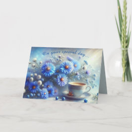 Azure Aster Blume Collection - Sondertag Feiertagskarte