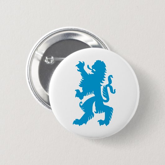 Azure Bavarian Lion Button (Vorne & Hinten)