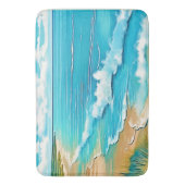 Azure Beach Calm Design Badematte (Vorderseite Vertikal)